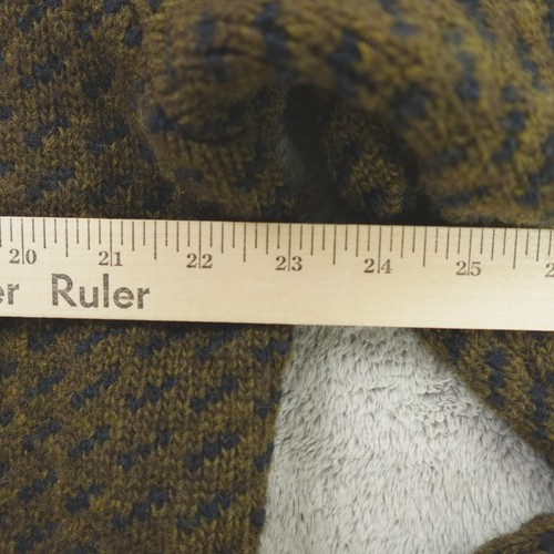 LL Bean Sweater Mens Large Olive Green Birdseye Quarter Zip Wool Norway Vintage - Picture 5 of 12