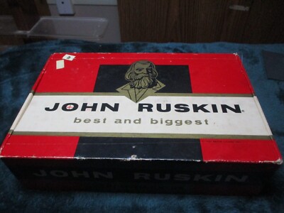 Vintage John Ruskin 6 Cent Cigar Box Loaded with Wooden Spool Thread & Rivet Gun
