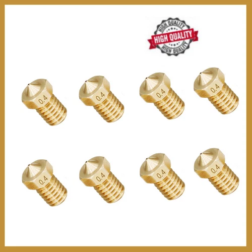 0.2-1.0mm 3D Printer Nozzle Brass Extruder E3D V5 V6 M6 -1.75 /3mm Compatible
