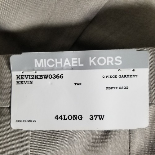 NEW Michael Kors Dress Pants Tan 37 Flat Front Straight Leg Waist 39 Unhemmed - Picture 8 of 8
