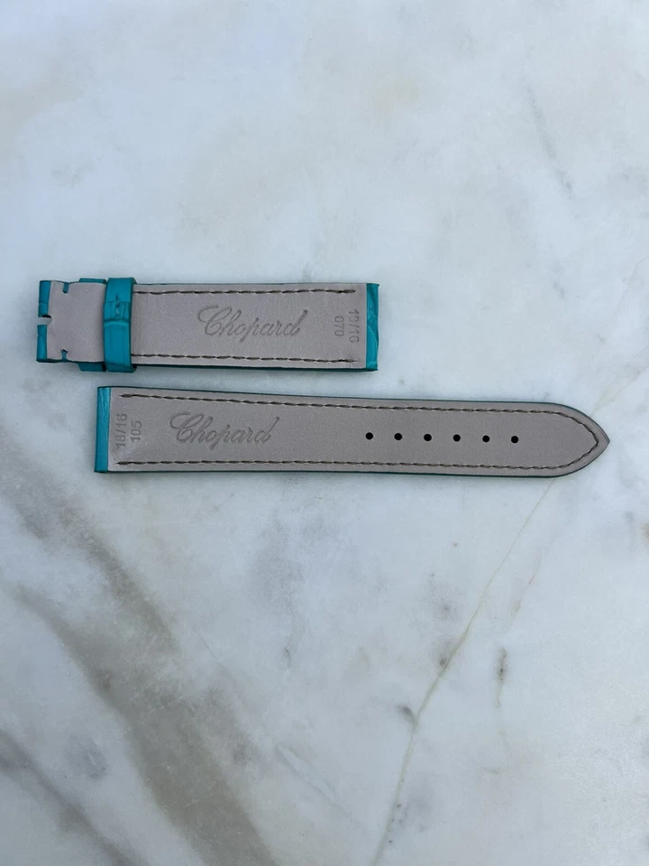 Original Chopard Alligator Watch Band Strap 18 mm x 16 mm 18x16 Turquoise - Image 4 of 4