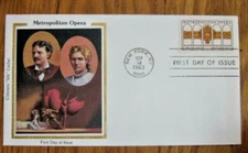 NEW YORK METROPOLITAN OPERA CENTENNIAL 1983  COLORANO SILK CACHET FDC UNADDR