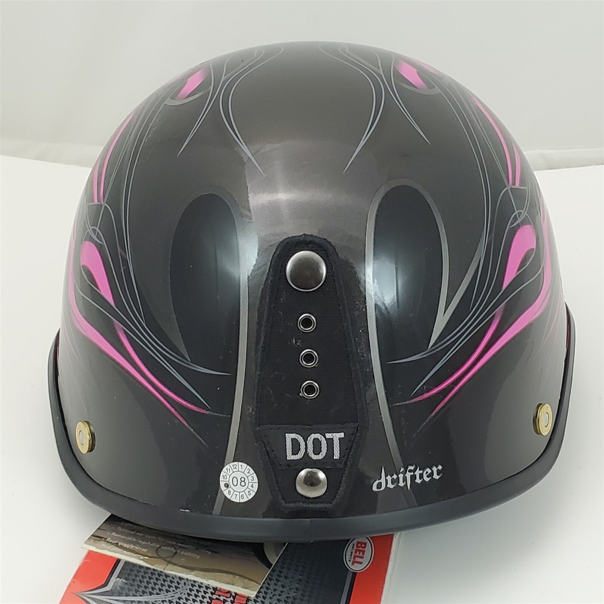 S Small Bell Motorcycle Half Helmet Drifter Diablo Pink/Rose