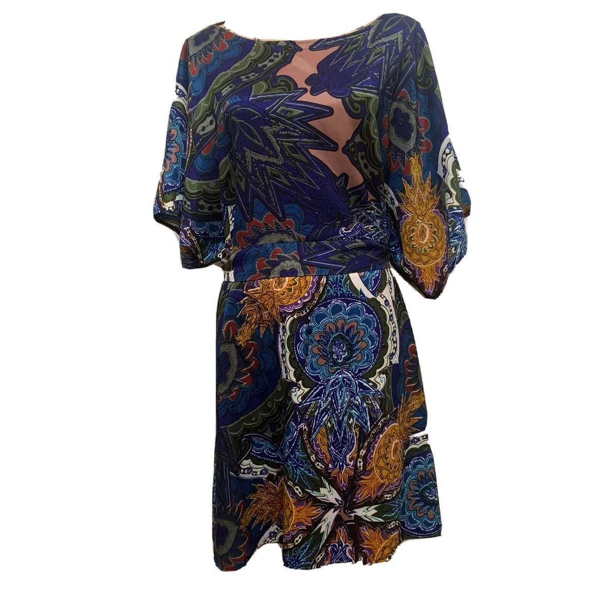 open lace back dress Michael Tunic Dress with Embroidered Yoke Shift main image 1