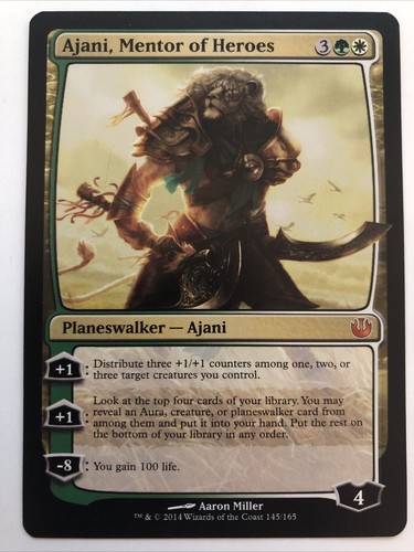 MTG Journey Into Nyx Ajani, Mentor of Heroes 145/165 LP Mythic