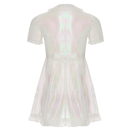 Costume Pigiama Uomo Adulto Trasparente Sirena Sissy Nightwear Manica Corta Cuore - Foto 19 di 49