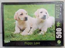 500 Piece Forever Clever Puzzle "PUPPY LOVE" Difficulty Level 3 New In Box