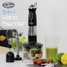 Image of Quest 3 in 1 Stick Blender & Food Processor  Black 35099