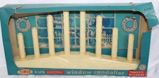 Vintage TIMCO Electric 8-Lite Drip Candle Window Candolier Original Box ~ WORKS
