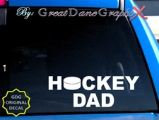 Hockey DAD Parent -Vinyl Decal Sticker -Color Choice -HIGH QUALITY