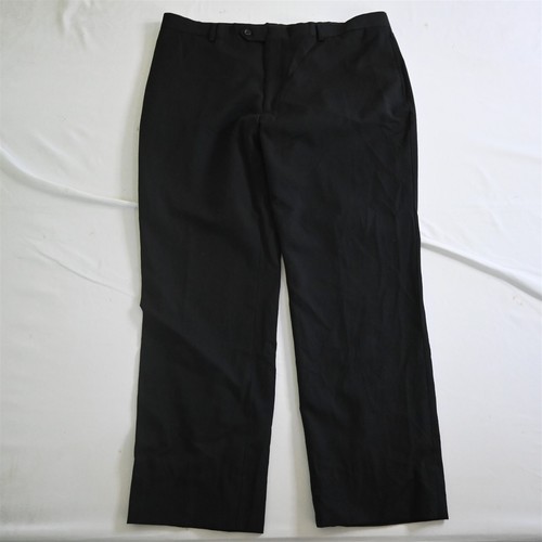 Pronto Uomo Platinum 48L 40x30 Black 100% Wool Mens Jacket Pants Suit - Picture 8 of 12