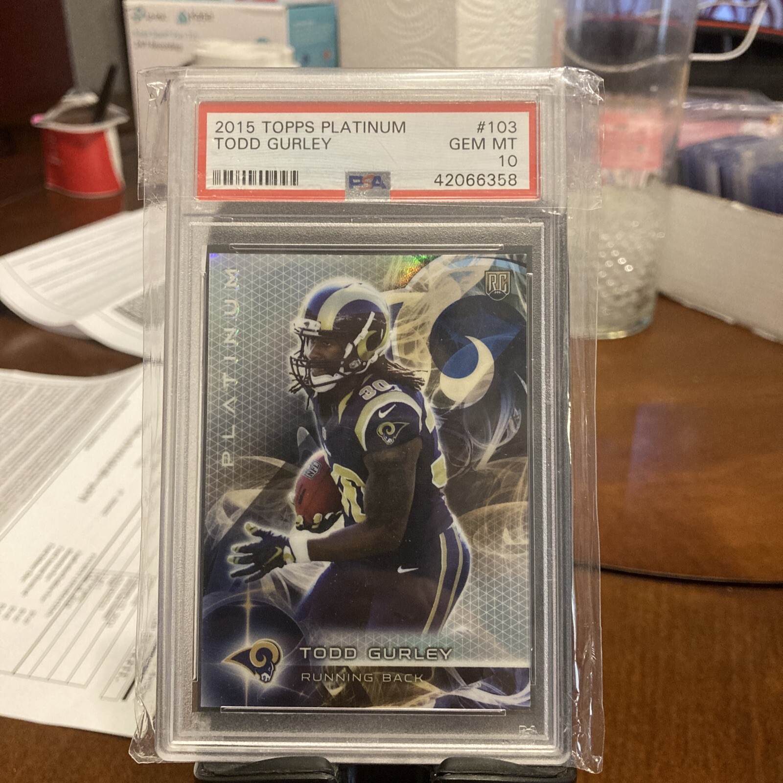 2015 Topps Platinum Todd Gurley Rc PSA 10 GEM MT