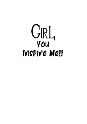 Affirmation Girl You Inspire me Poster, positives Denken, Wohnwanddeko... 