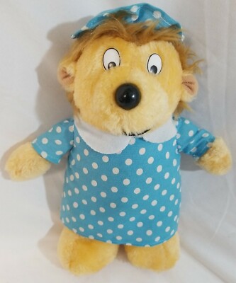 Vintage Berenstain Bears Mama Bear in Blue Dress 10" Stuffed Plush 1989 Ace  | eBay