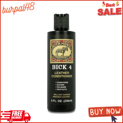 Bick 4 Leather Conditioner and Leather Cleaner 8 oz - Will Not Darken Leather