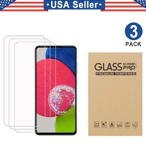 3 pièces de protection d'écran en verre trempé pour Samsung Galaxy A05s A15 A24 A35 A55 A71 - Photo 1 sur 8