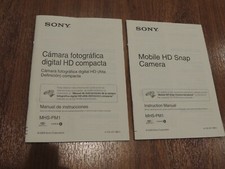 Genuine Sony Cyber-Shot MHS-PM1 Instruction Manual - Quick Start Guide- 37 pages