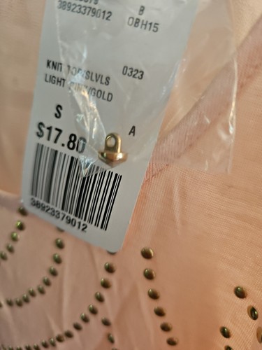 Forever 21 Light Pink/gold Tank Small - 第 2/3 張圖片