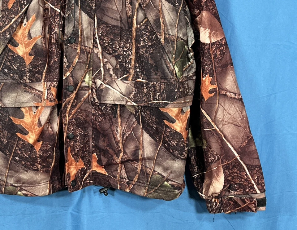 WFS ELEMENT GEAR Burly Camouflage MESH LINED Full-Zip HOODED Hunting JACKET Sz L - Image 4 of 4