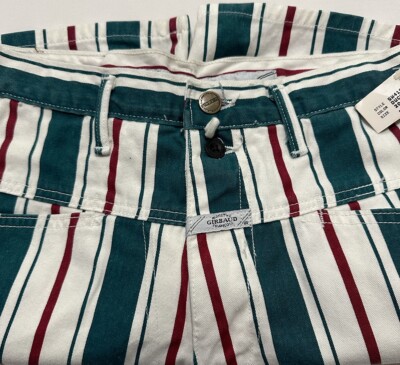 Vintage 90s Marithe Francois Girbaud Turquoise Red White Stripe