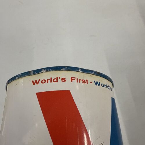Bidone olio motore 1972 METALLO Valvoline *TUTTA LATTINA* prima al mondo, BELLE CONDIZIONI 2 - Foto 9 di 11