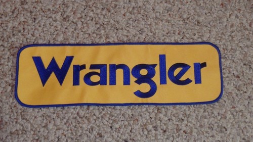 WRANGLER JEANS BACK PATCH BLUE JEANS RODEO COWBOY 13X4 INCHES