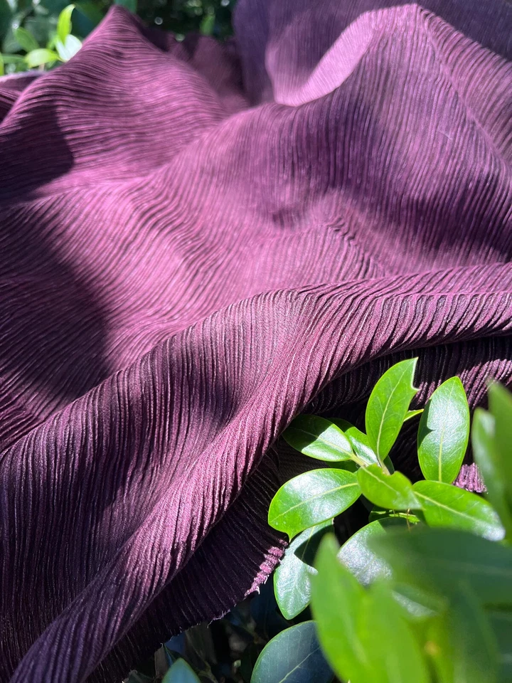 Seda morada por 2 metros, seda natural, gasa de seda, seda morera, por 2 metros. Foto 4 de 4