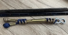Blue and Brown paracord keychain with Brass