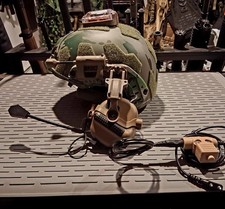 NIJ IIIA Ballistic Helmet Multicam 22NR F30 COMM UNIT U94PTT NAV LIGHT IR BEACON
