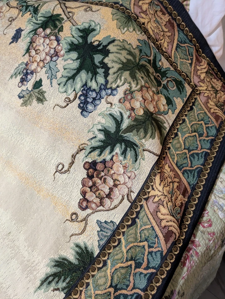 Vintage Portofino Italy Large Grande Cotton Tapestry Wall Hanging 56"x80" - Image 4 of 4