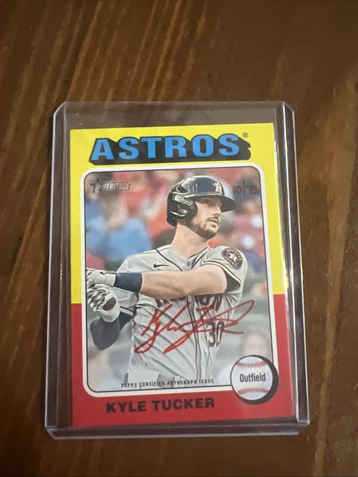 KYLE TUCKER 2024 TOPPS HERITAGE REAL ONE AUTOGRAPH RED INK AUTO /75