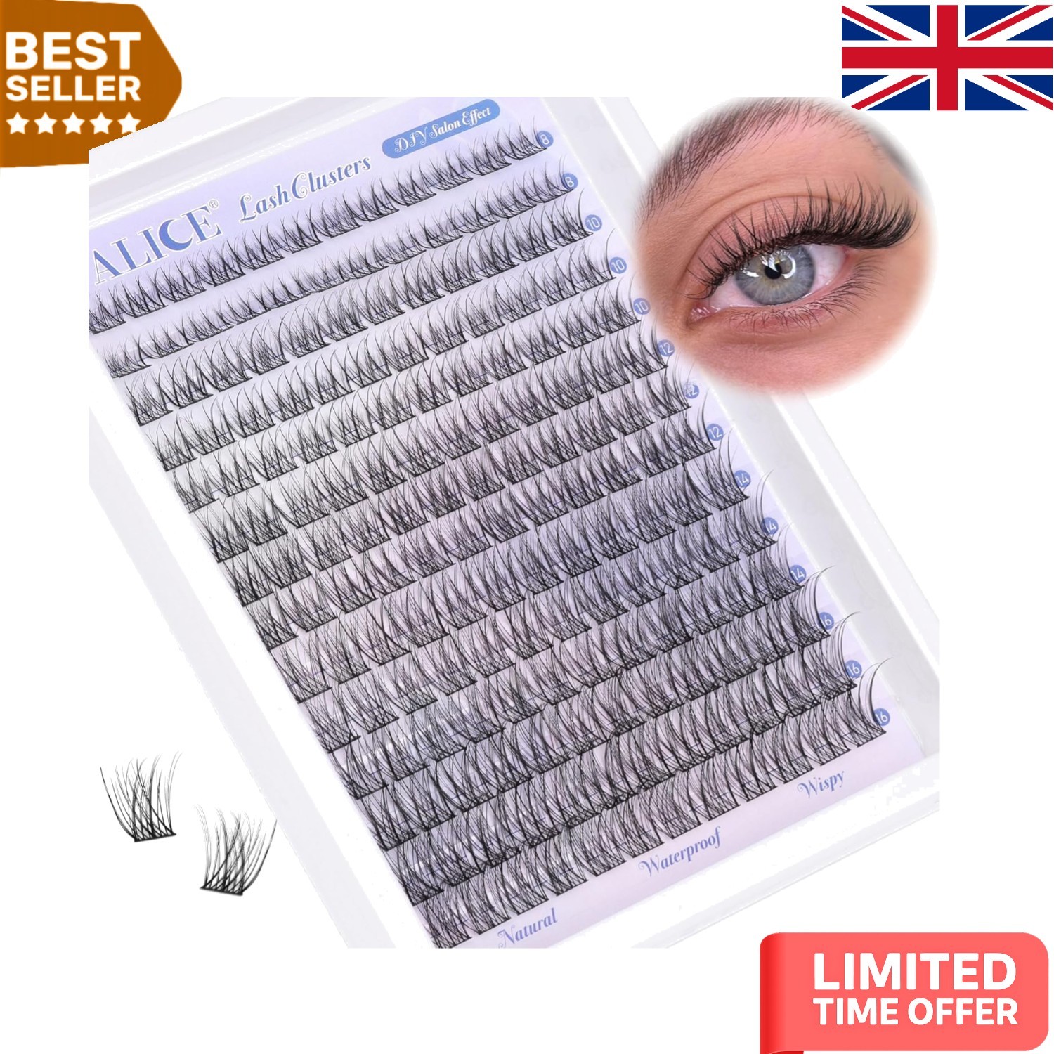 168pcs Natural C Curl Wispy Cluster Lashes 8-16mm - Soft &  DIY Extensions