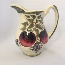 Vintage Siltone Pottery Staffordshire Hand Painted Pitcher Ceramic Farmhouse