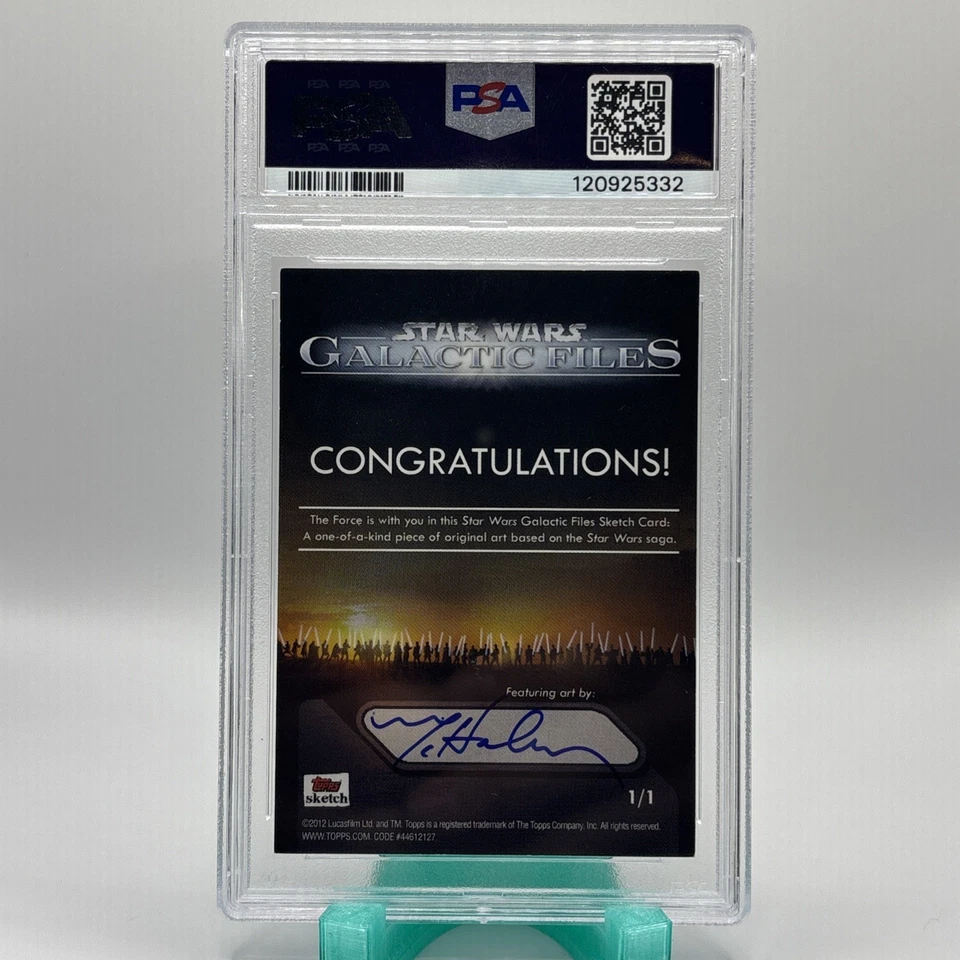 2012 STAR WARS GALACTIC FILES MARK McHALEY SKETCH-HAN SOLO. PSA 6 - Image 2 of 2