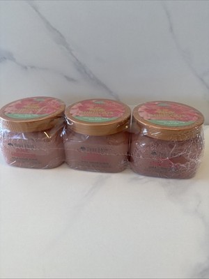 Lot Of 3 Tree Hut Pink Hibiscus Shea Sugar Exfoliating Hydrating Body Scrub 18oz