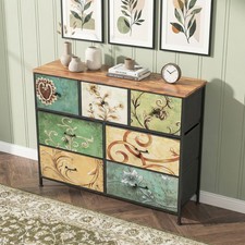 Vintage Sideboard mit 7 Schubladen Anrichte Buffet Schrank Kommoden Wohnzimmer