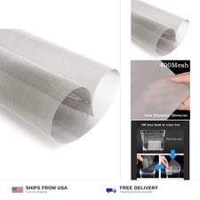 1Pack 400 Mesh 304 Stainless Steel Woven Wire Mesh, Never Rust, Hard and Heat...