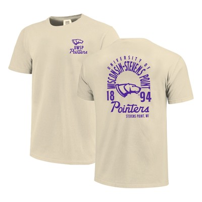 Men's Cream Wisconsin-Stevens Point Pointers Comfort Colors Mascot Overlay