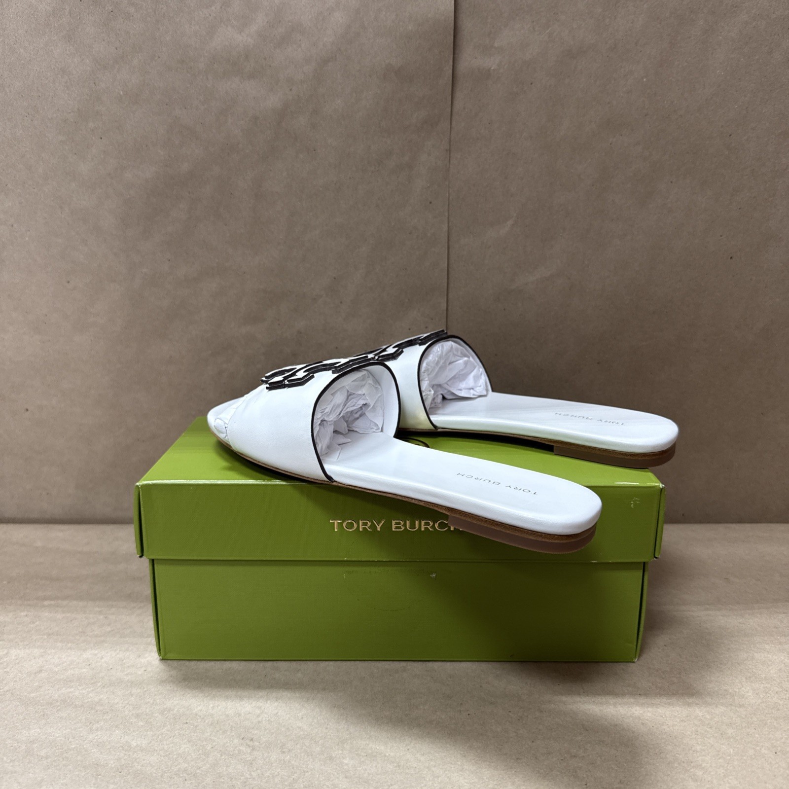 Tory Burch - Women's Gardenia 6 Ines Leather Slide Sandal Shoe SEE DESCRIPTION thumbnail 6