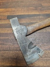 K746- Antique EMBOSSED KEEN KUTTER carpenter hatchet axe