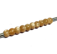 10 Pcs. Natural Sunstone Gemstone 5mm Big Hole Beads Large Hole Beads 10mm Beads
