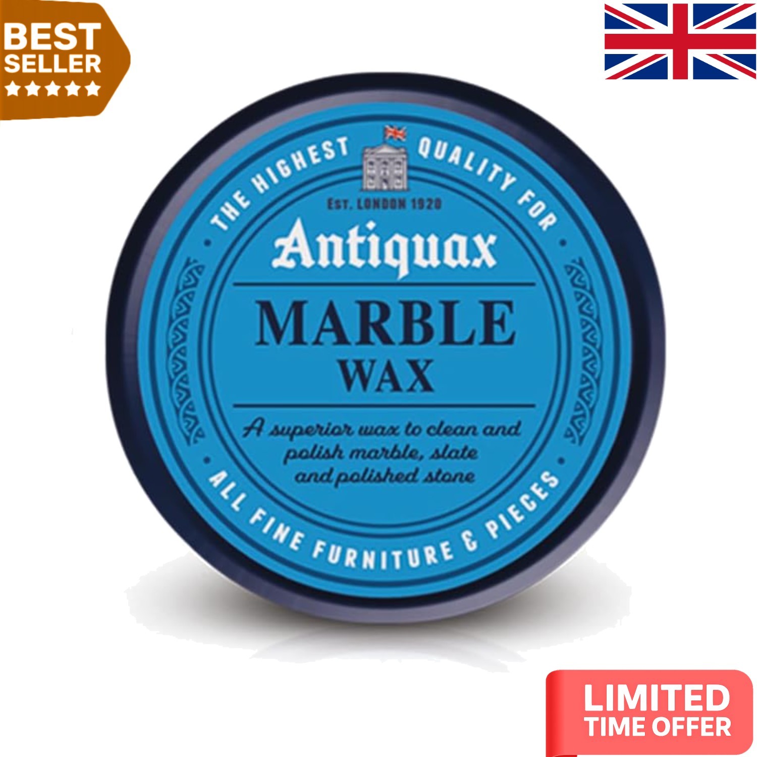 Antiquax Marble Wax 100ml - Superior Shine & Protection for Polished Stone