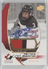 2019 Team Canada Juniors Premium Swatch 74/199 Matthew Robertson #14 Auto 1e17