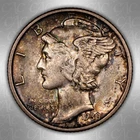 1930-S Mercury Dime CACG AU-53 CAC - Original!