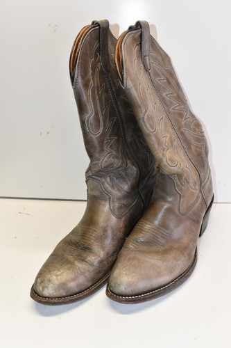 Double H Leather Cowboy Boots Style 1445 Gray Mens Size 9D Round Toe Western - Picture 5 of 8