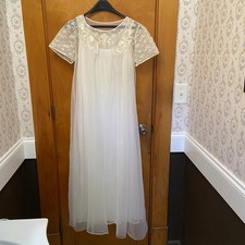 Vintage Sears Nightgown  Sheer Robe Long Size Small 28/30 Bridal Slip Dress