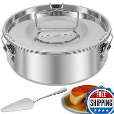 Sartén de flan de acero inoxidable Knffsaajl 304 para molde de flanera tapa molde de flanera