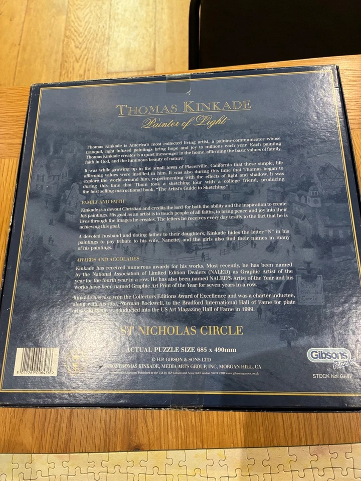 Christmas theme Thomas Kinkade St Nicholas Circle 1000 Piece Jigsaw Puzzle - Image 3 of 4