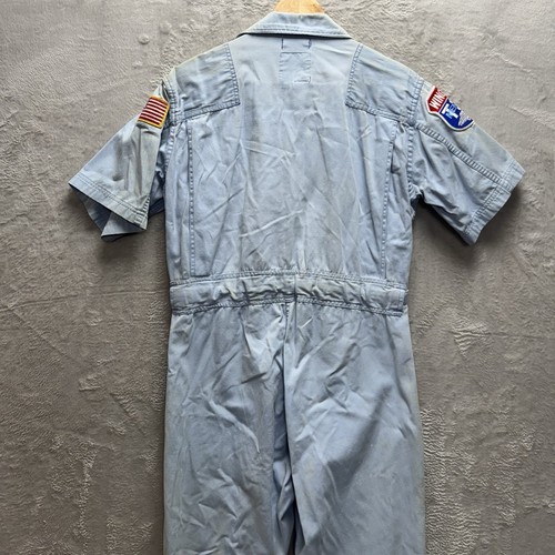De Colección Avirex NYC EE. UU. Militar Traje de Vuelo Corto Fuerza Aérea Parches Azules No.8462 EE. UU. - Imagen 9 de 14
