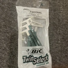 BIC Twin Select Razors Men, Sensitive, 6-Pack, Green